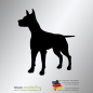 Mobile Preview: Hundeaufkleber Dobermann Silhouette