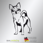 Preview: Hunde- Aufkleber Chihuahua Silhouette