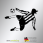 Mobile Preview: Sticker silhouette soccer player taking a shot
