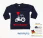 Preview: Baby Sweatshirt Langarm - Traktor mit Wunschname