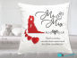 Preview: Pillow Mr. & Mrs. for lovers with saying and hearts, loving pillow