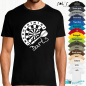 Preview: Herren T-Shirt - Funshirt - T- SHIRT für jeden Dartspieler - Dartscheibe mit Pfeil - Darts