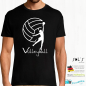 Preview: t-shirt - fun shirt - Volleyball player with ball Volleyball