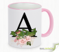 Mobile Preview: Alphabet cup with banner and flowers