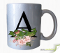 Preview: Alphabet cup with banner and flowers