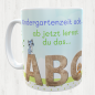 Mobile Preview: Gift for the school introduction - cup with desired name - kindergarten time adé