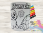 Preview: Coloring cup winter with seal and penguin including desired name