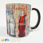 Preview: Coca-Cola nostalgia bottle evolution - coffee cup, coffee mug including your desired name