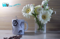 Mobile Preview: Modern coffee mug with floral motifs in panoramic print