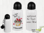 Preview: Music owl with desired name 500 ml aluminum drinking bottle with snap hook