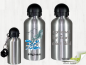 Mobile Preview: Flipper mit Wunschname 500 ml Alu Trinkflasche mit Karabinerhaken
