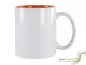 Preview: Bi- Color Keramik- Kaffeebecher orange - weiß inkl. individuellem Aufdruck