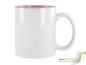 Mobile Preview: Bi- Color Keramik- Kaffeebecher rosa - weiß inkl. individuellem Aufdruck