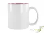 Preview: Bi- Color Keramik- Kaffeebecher rosa - weiß inkl. individuellem Aufdruck