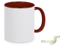 Mobile Preview: Color- Keramik- Kaffeebecher bordeaux / weiß inkl. personalisiertem Aufdruck