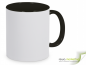 Preview: Color- Keramik- Kaffeebecher schwarz / weiß inkl. personalisiertem Aufdruck