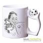 Preview: Coffee cup with football - shiny white incl. individual imprint