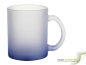 Preview: Frosted glass mug with color satin finish - blue