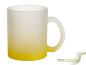 Mobile Preview: Frosted glass mug with color satin finish - yellow