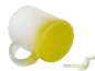 Preview: Frosted glass mug with color satin finish - lime yellow