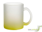 Preview: Frosted glass mug with color satin finish - lime yellow