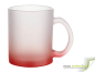 Mobile Preview: Frosted glass mug with color satin finish - red