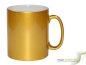 Mobile Preview: Metallic ceramic mug in gold including your desired imprint