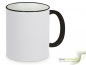 Mobile Preview: Ring ceramic coffee mug black - white incl. Individual imprint