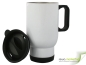 Mobile Preview: White double-walled thermal mug including imprint of your choice