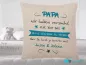 Preview: Kissen für den Papa inkl. Wunschname als Geschenk