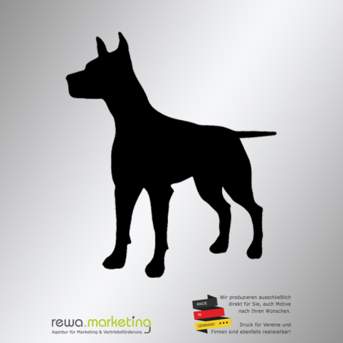 Dog sticker doberman silhouette