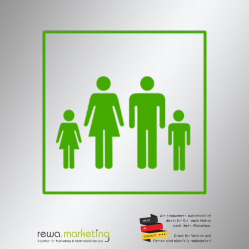 Sticker family parents with children