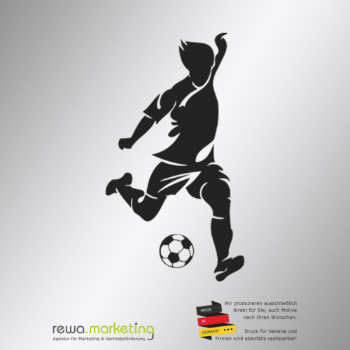 Sticker silhouette soccer player