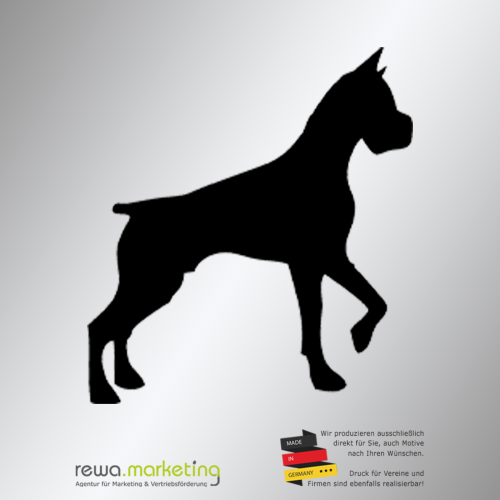 Dog sticker boxer silhouette