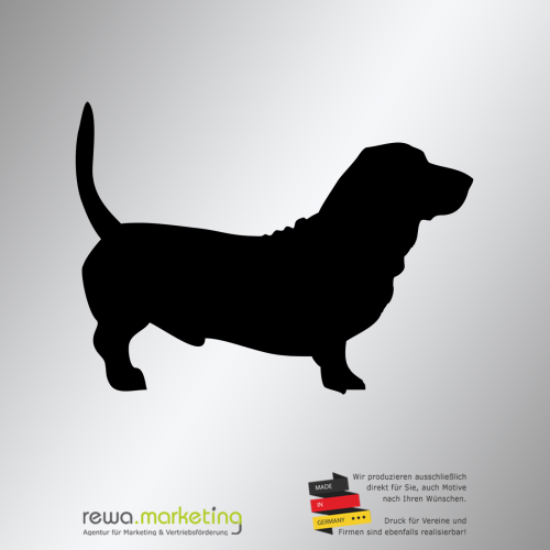 Dog sticker Dachshund silhouette