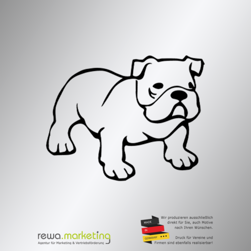 Sticker English bulldog silhouette