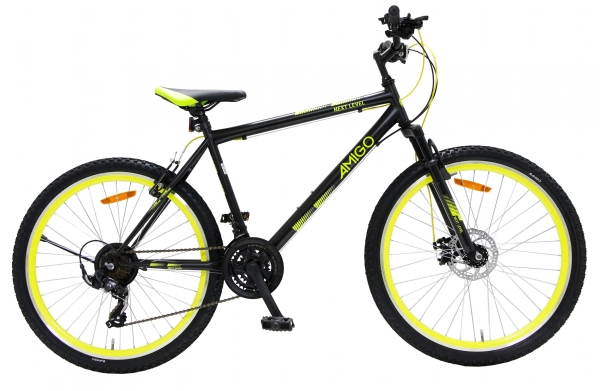 AMIGO Mountain Bike Next Level 26 Inch Unisex Black/Yellow