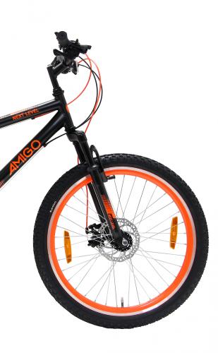 AMIGO Mountainbike Next Level 26 Zoll Unisex Schwarz / Orange