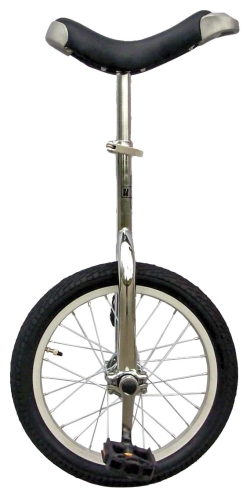 Fun unicycle 16 inch 43 cm unisex silver