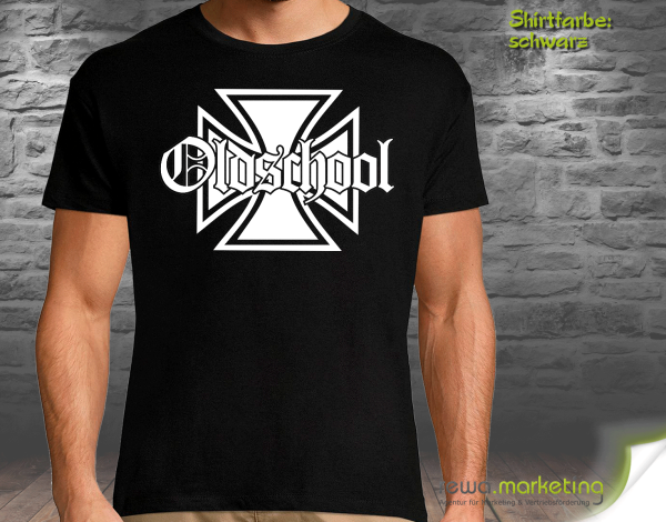 Biker T-shirt with motif - Oldschool - optionally with additional print