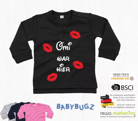 Baby Sweatshirt Langarm - Omi war hier