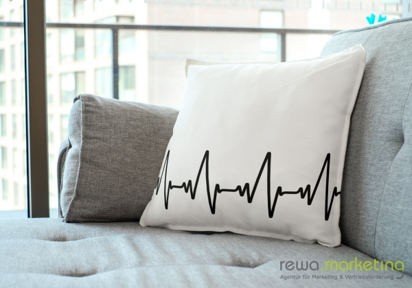 Snuggle pillow with heart diagram
