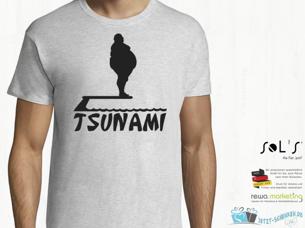 Men's t-shirt - fun shirt - Tsunami