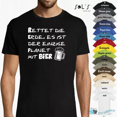 Herren T-SHerren T-Shirt - Rettet die Erdehirt - Funshirt - PLATZHALTER