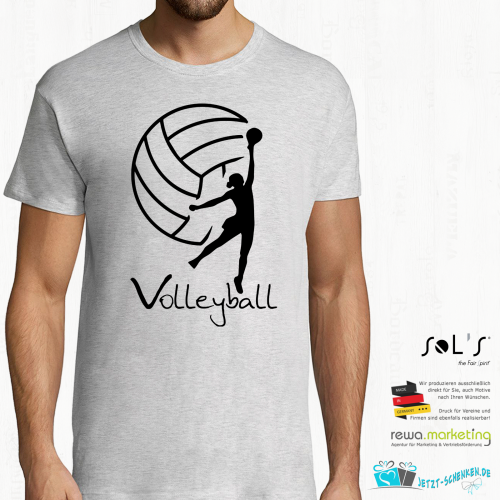 Men's t-shirt - Volleyball player with ball Volleyball