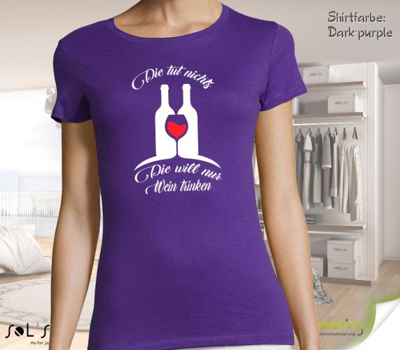 Women's t-shirt for the wine evening in 24 colors