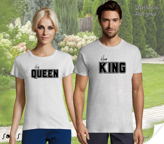 Couples Party T-Shirt Set - KING & QUEEN