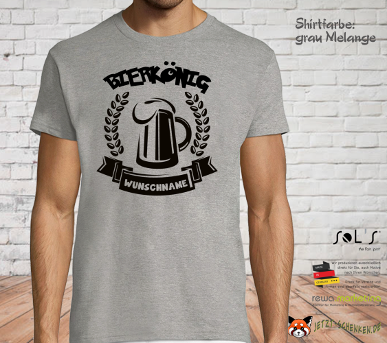 Men's T-Shirt - Beer King with desired name