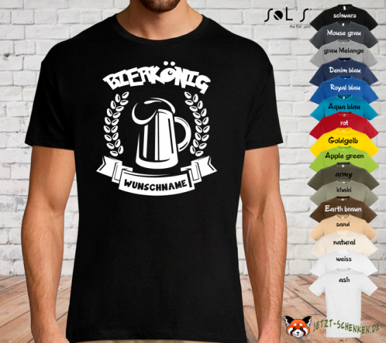 Men's T-Shirt - Beer King with desired name