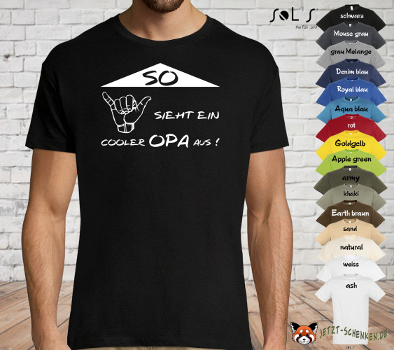 FUN SHIRT for every cool grandpa with print graphic hand / THIS is what a cool grandpa looks like!